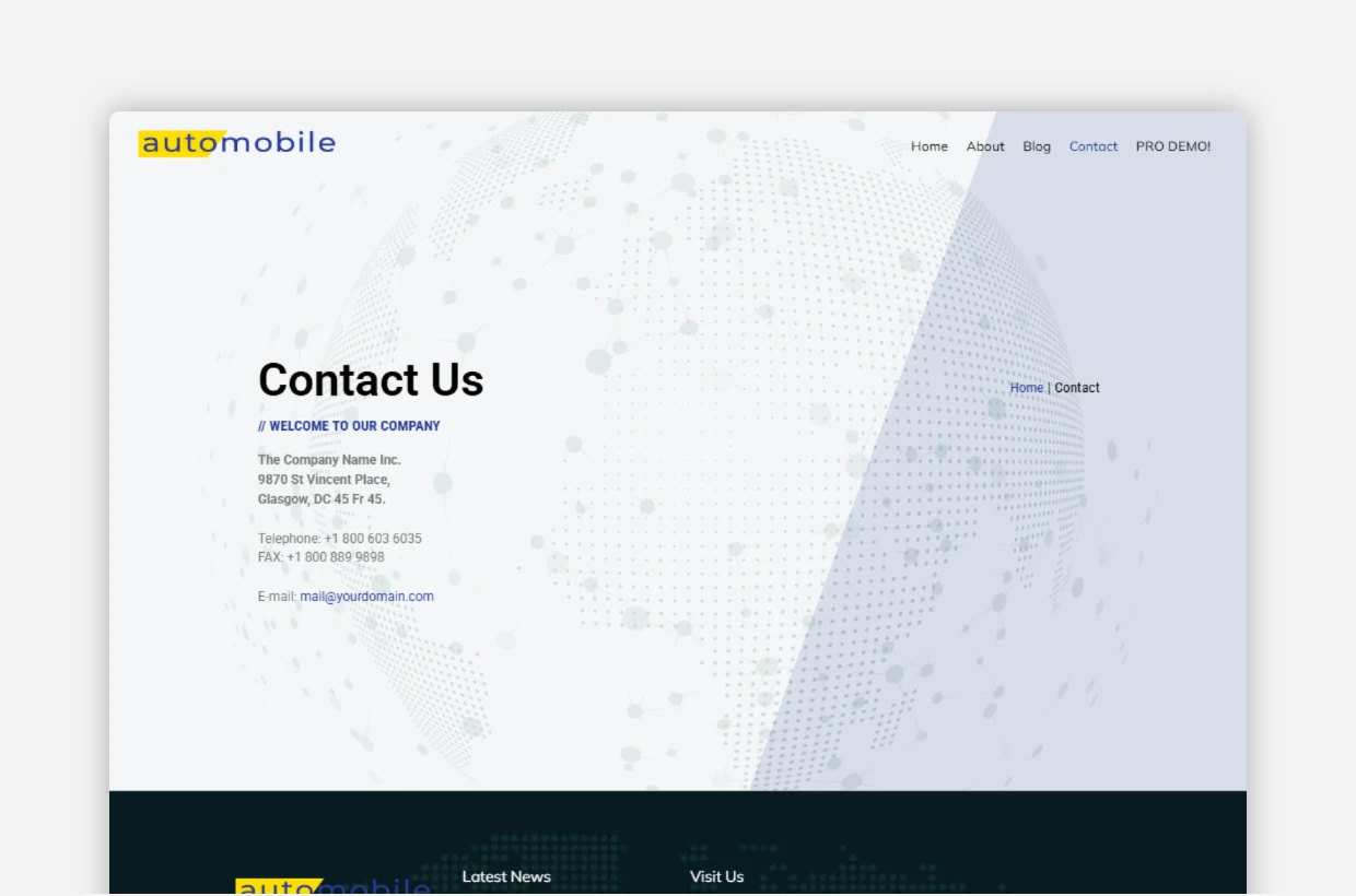 Free Car Dealer WP Template