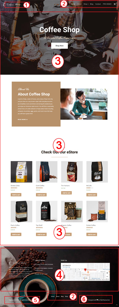 Coffee Shop Free Free WordPress Theme Documentation