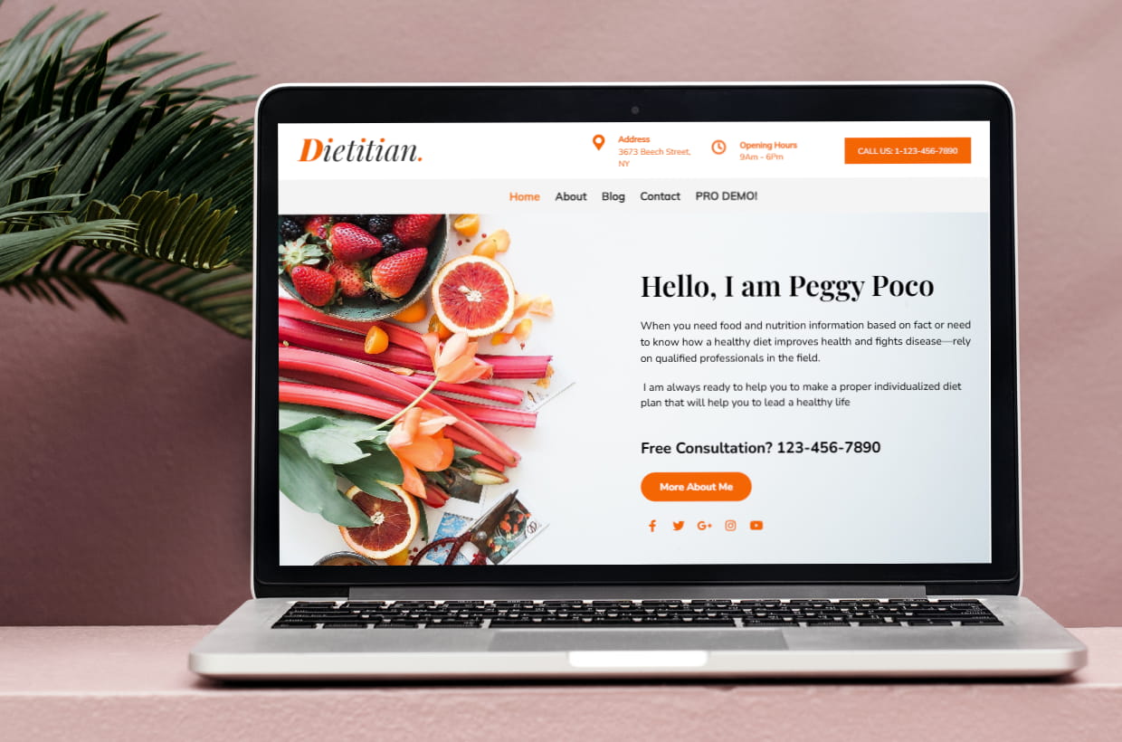 Free Diet & Nutrition WP Theme