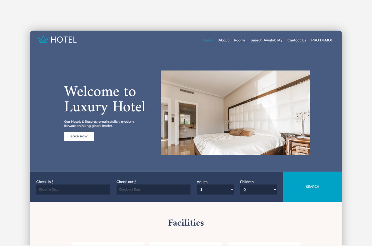 Free Hotel WordPress Theme – Hotel