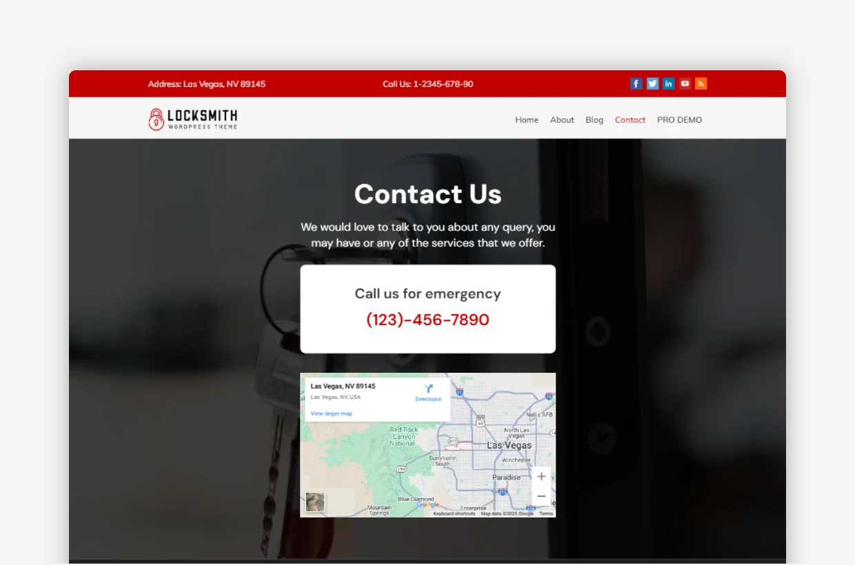 Free Locksmiths WP Template