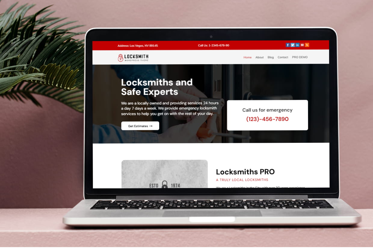 Free Locksmiths WP Template