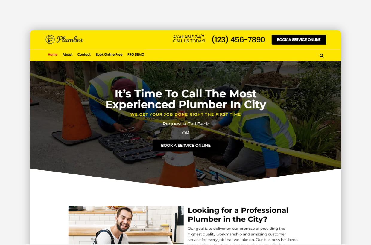 Free Plumber WordPress Theme – Plumber