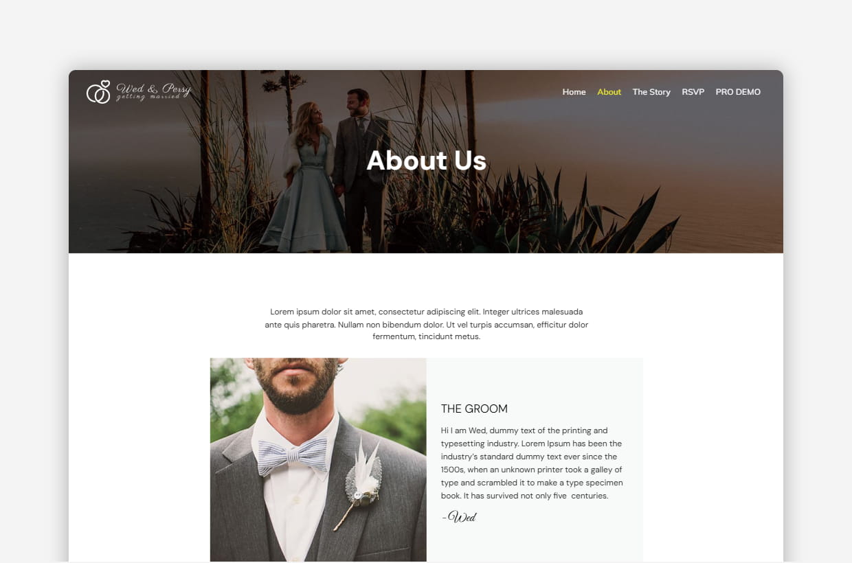 Free Wedding WP Theme