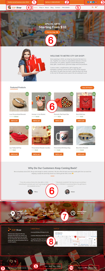 Gift Shop Free Free WordPress Theme Documentation