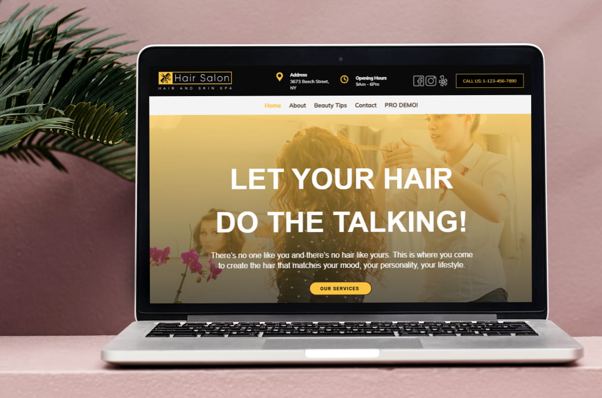 Free Hair Salon WP Theme