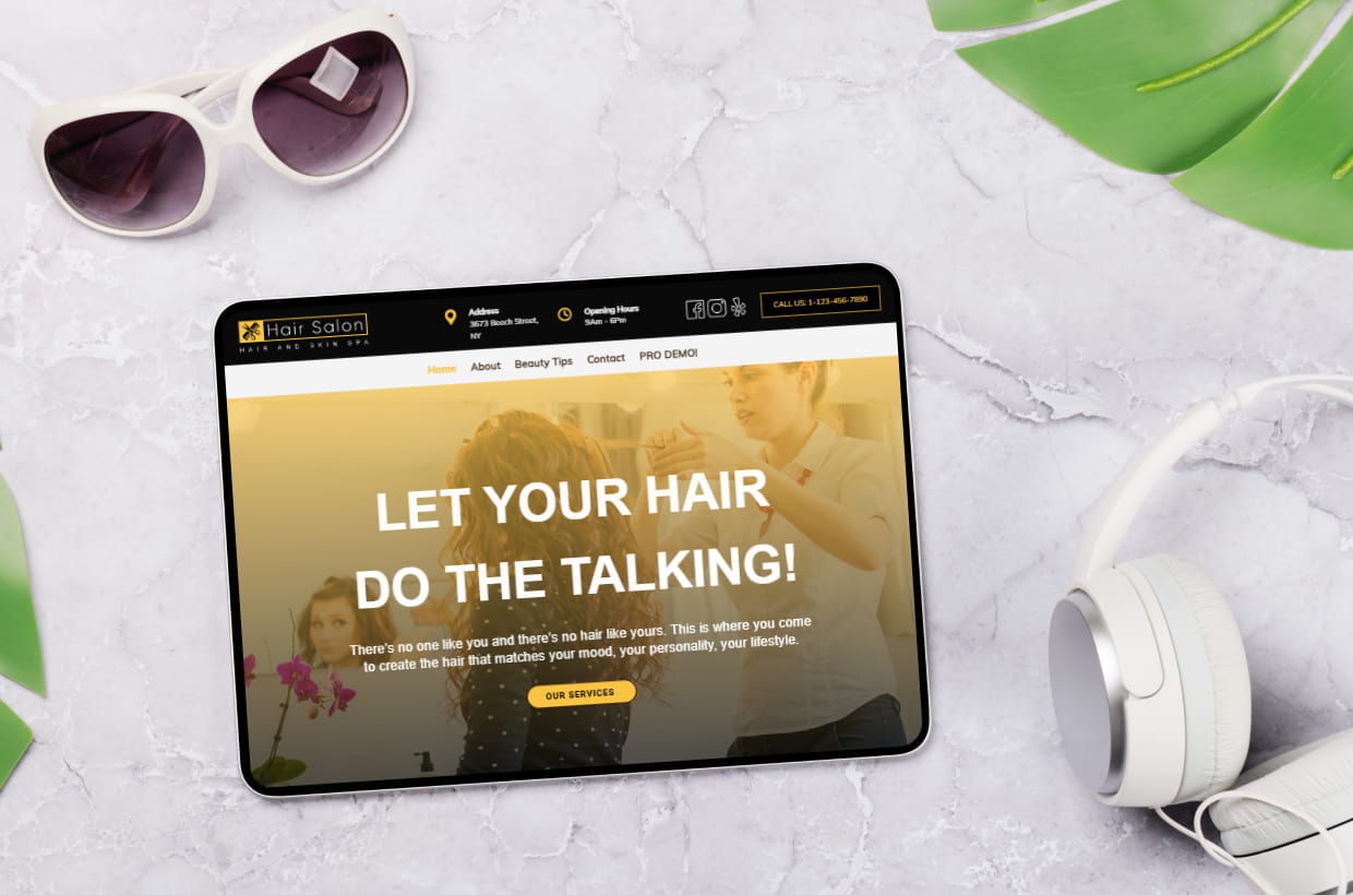 Free Beauty Shop WordPress Template