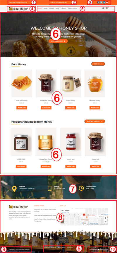 Honey Shop Free Free WordPress Theme Documentation