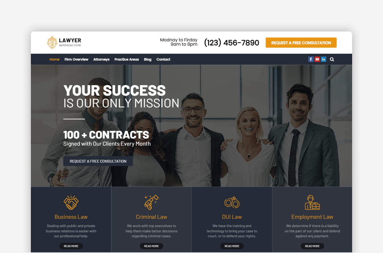 Free Lawyer WordPress Theme – Lawyer Lite