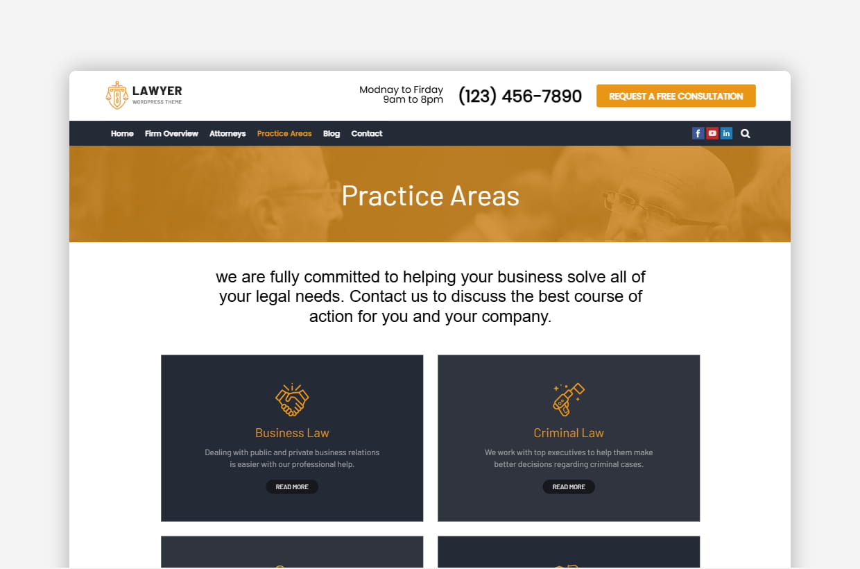 Free Advocate WordPress Theme