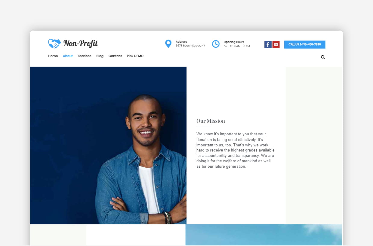 Free Nonprofit Free WordPress Template