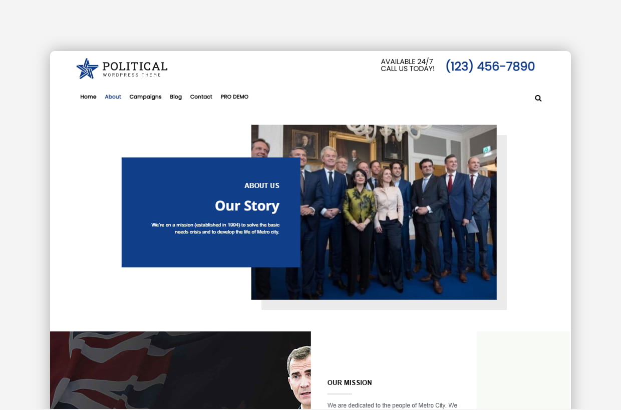 Free Political WordPress Template