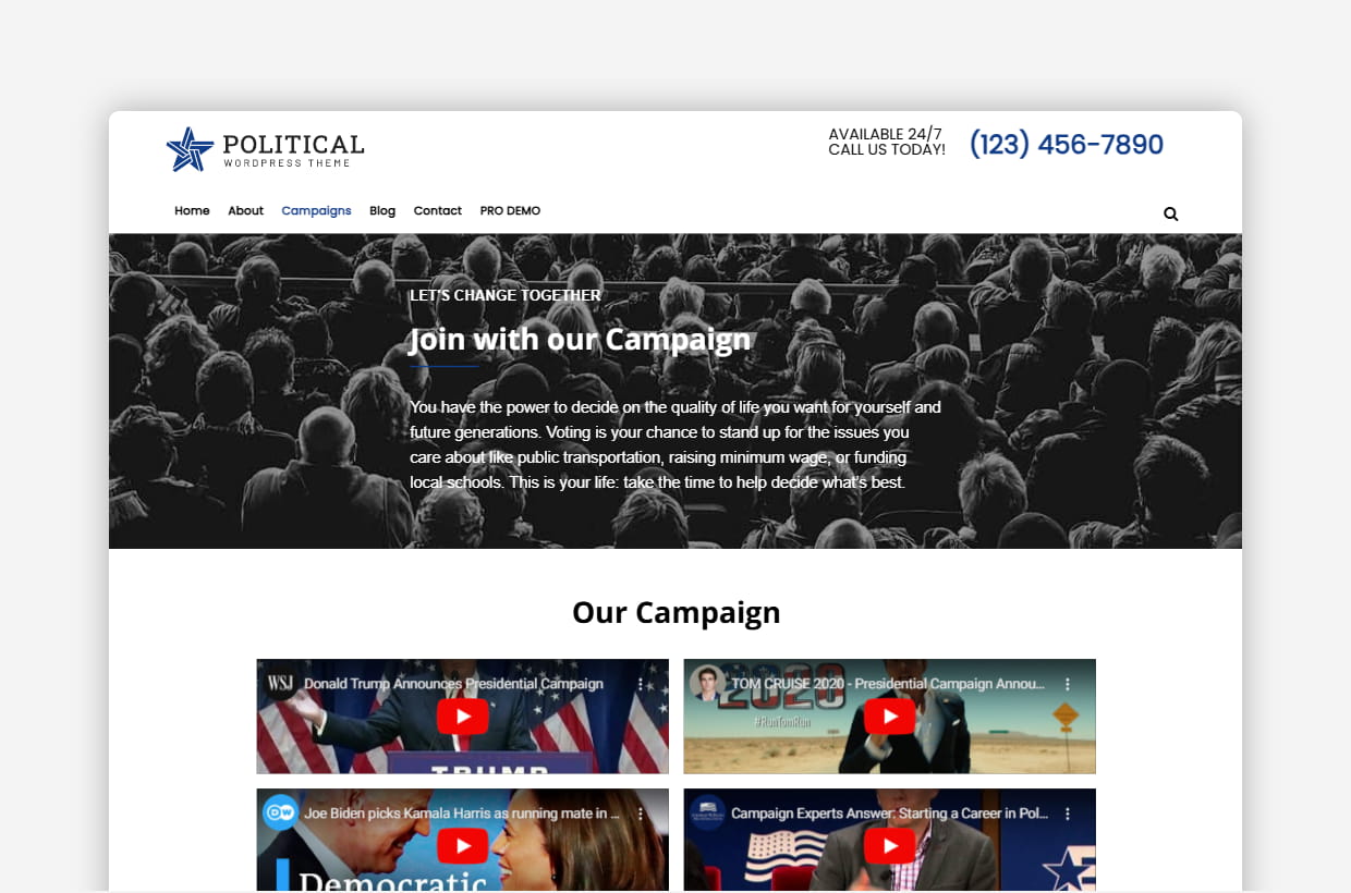 Free Political WP Theme