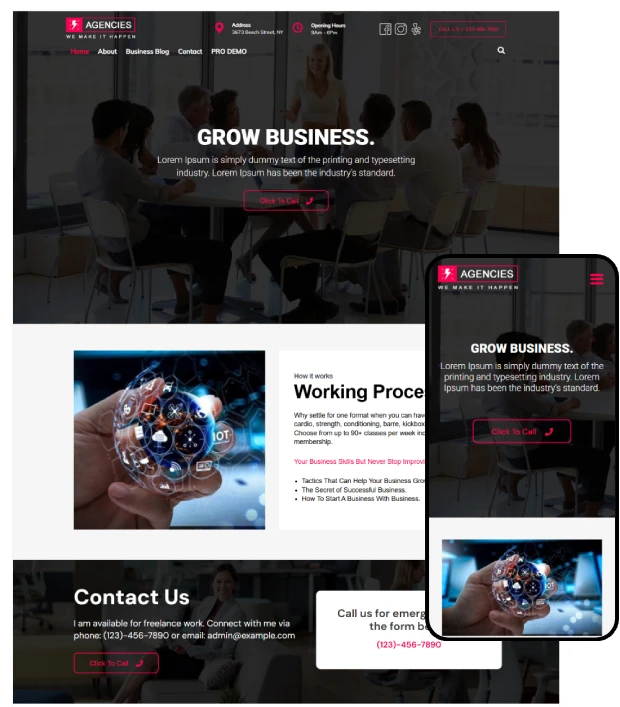 Free Agencies WordPress Theme – Agencies Lite