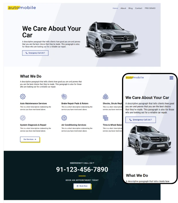 Free Automobile WordPress Theme – Automobile
