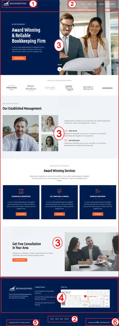 Bookkeeping Free Free WordPress Theme Documentation