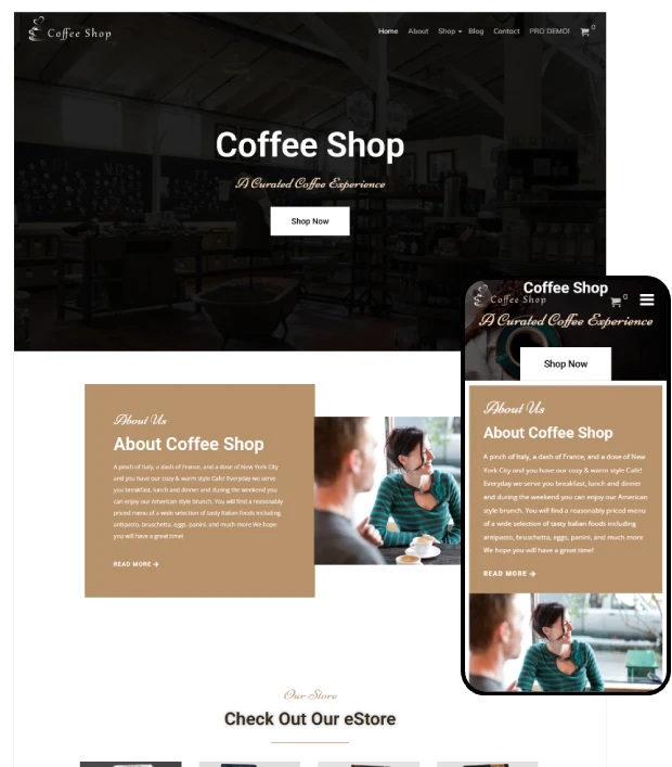Best Free Coffee Shop WordPress Website Theme