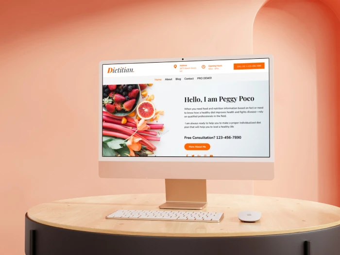 Diet & Nutrition Free  Kajabi Website Theme