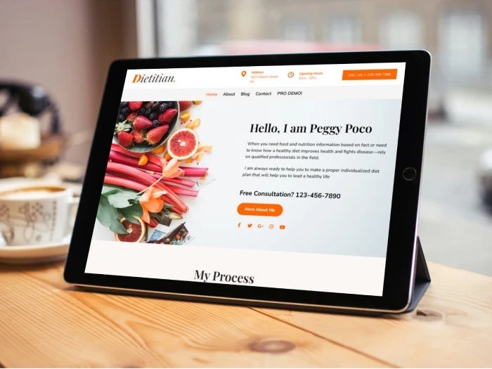 Diet & Nutrition Free  Nivora Kajabi Website Theme