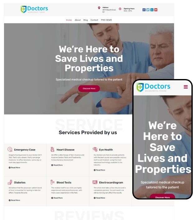 Free Doctor WordPress Theme - Doctor Lite