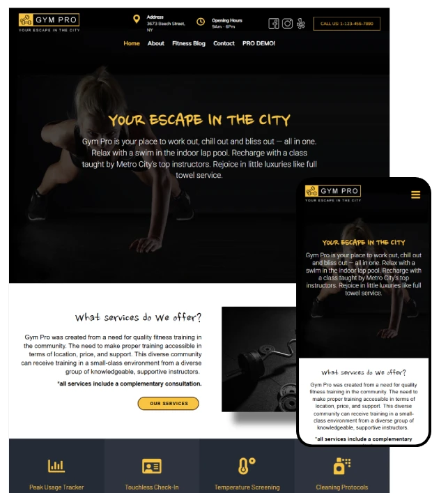 Free Fitness and Gym WordPress Theme - Gym Lite
