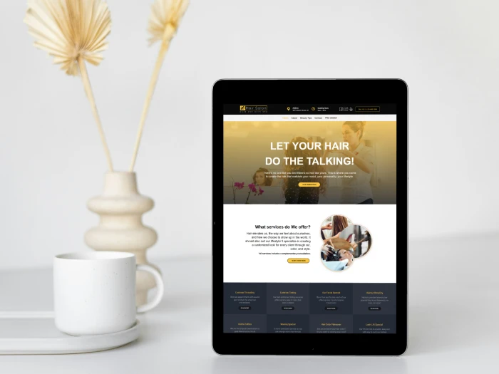 HairSalon Free Kajabi Website Theme
