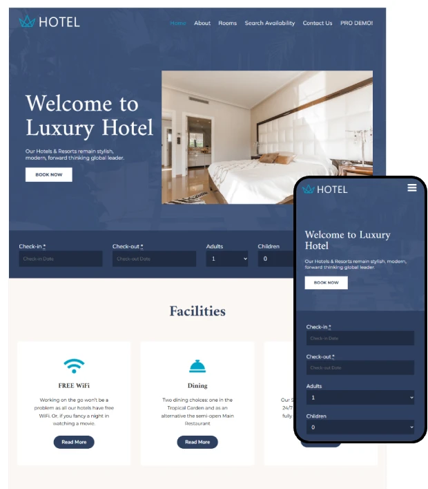 Free Hotel WordPress Theme - Hotel Lite