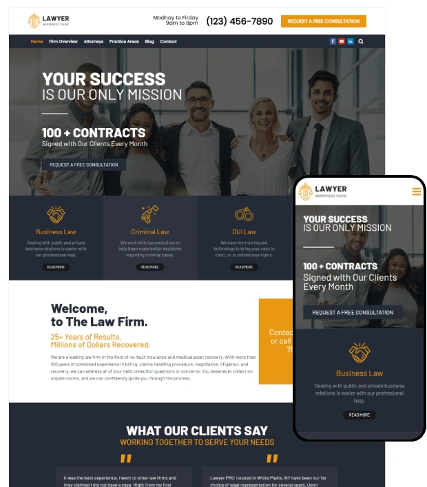 Free Lawyer WordPress Theme