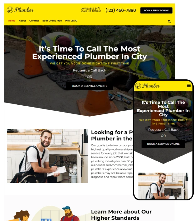Free Plumber WordPress Theme - Free Plumbing Templates