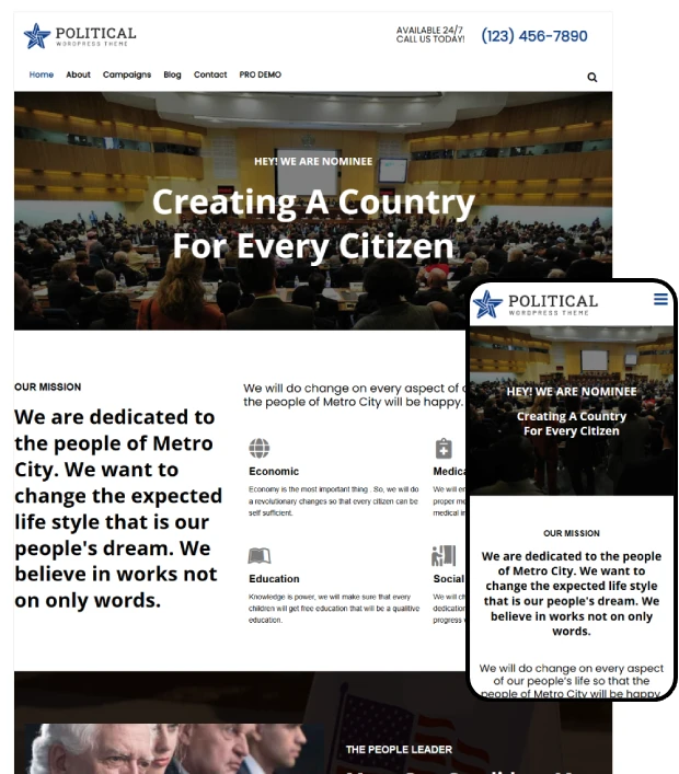 Free Political WordPress theme