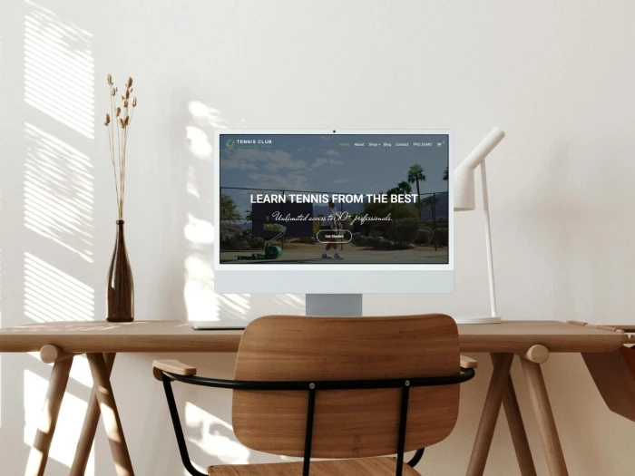 Tennis club Free Kajabi Website Theme