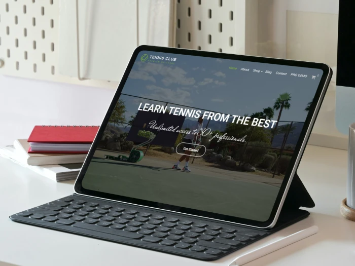 Tennis club Free Nivora Kajabi Website Theme