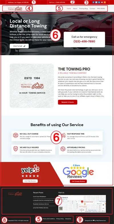 Towing Free Free WordPress Theme Documentation
