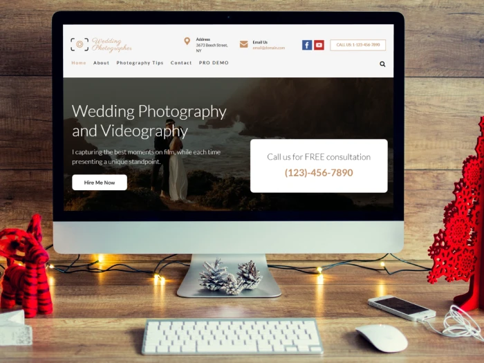 Wedding Photographer Free Kajabi Website Theme