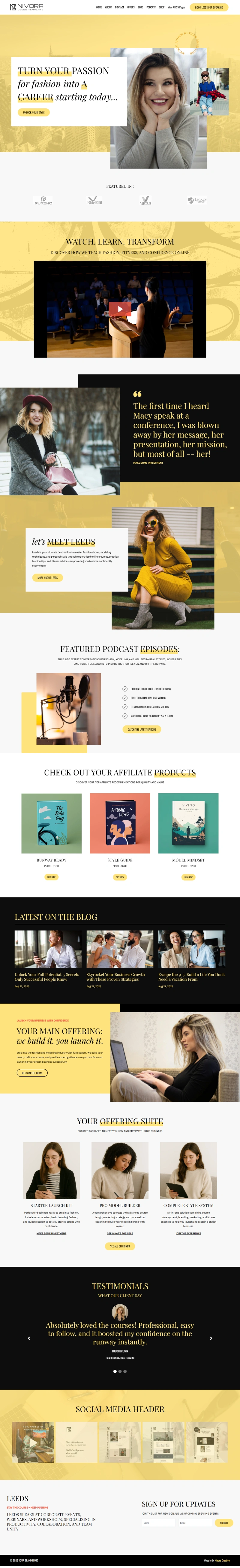 Leeds WordPress Template Home Page