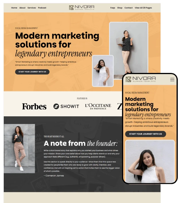 Mojito Kajabi Website Template & Funnel Bundle - 29 Pages!