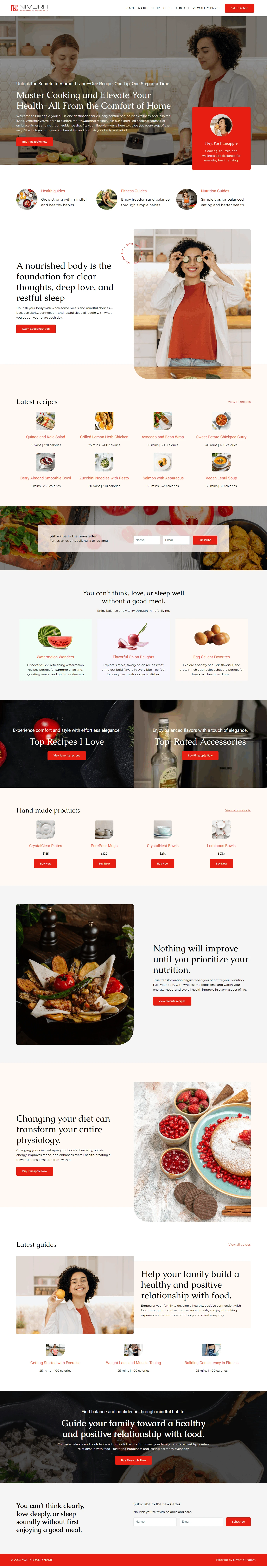 Pineapple WordPress Template Home Page