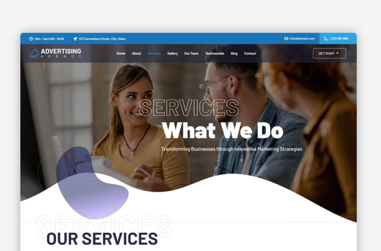 Advertising Agency WordPress Template