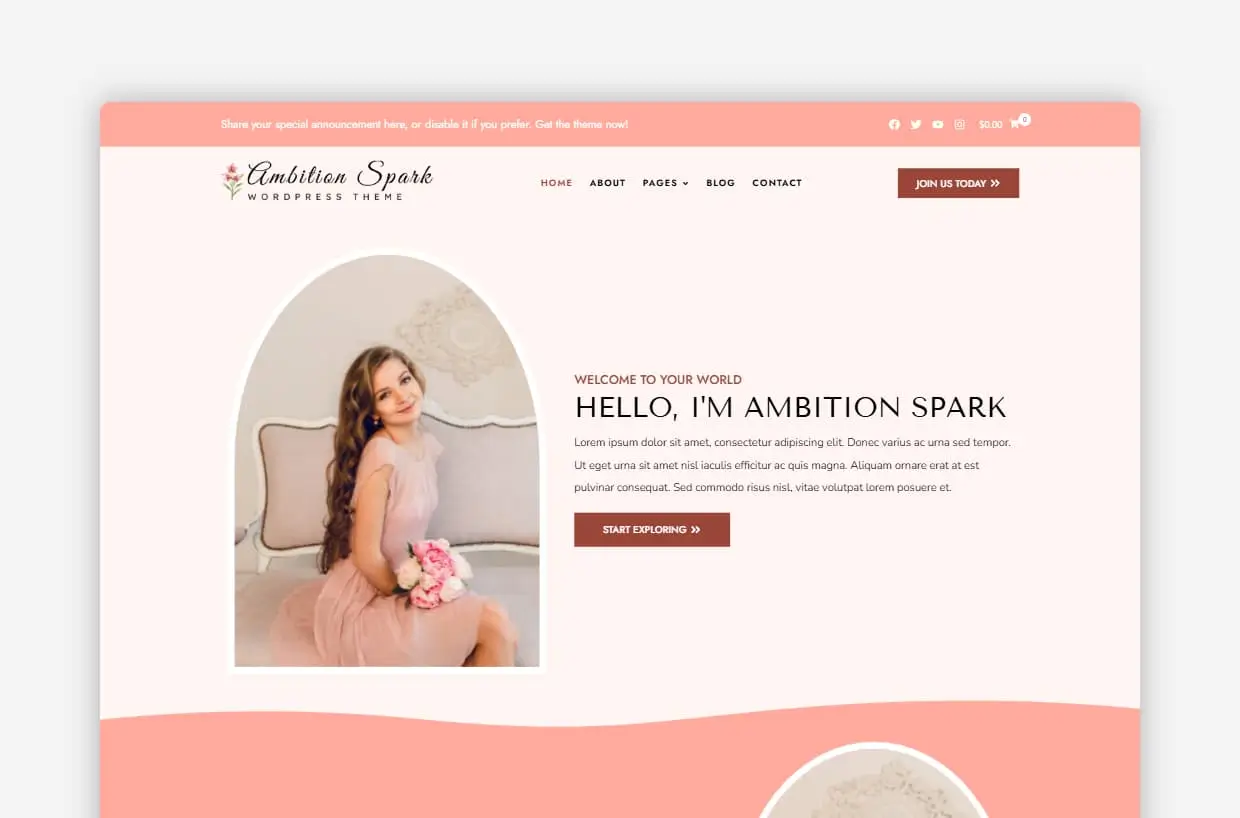 Ambition Spark – Top WordPress Portfolio Theme