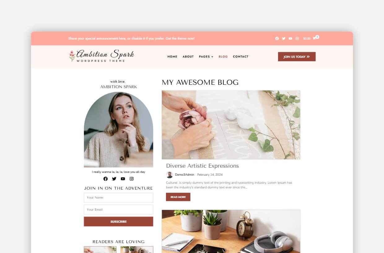 Trendy Fashion WordPress Theme