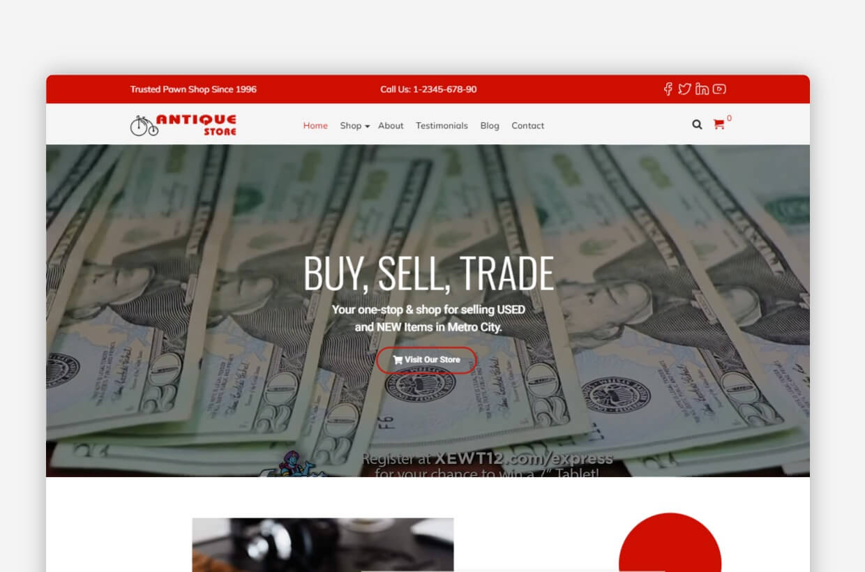 Antique Store WordPress Theme