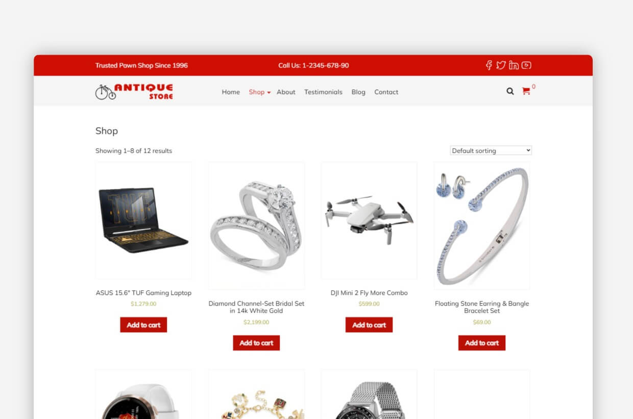 Antique Store WordPress Theme