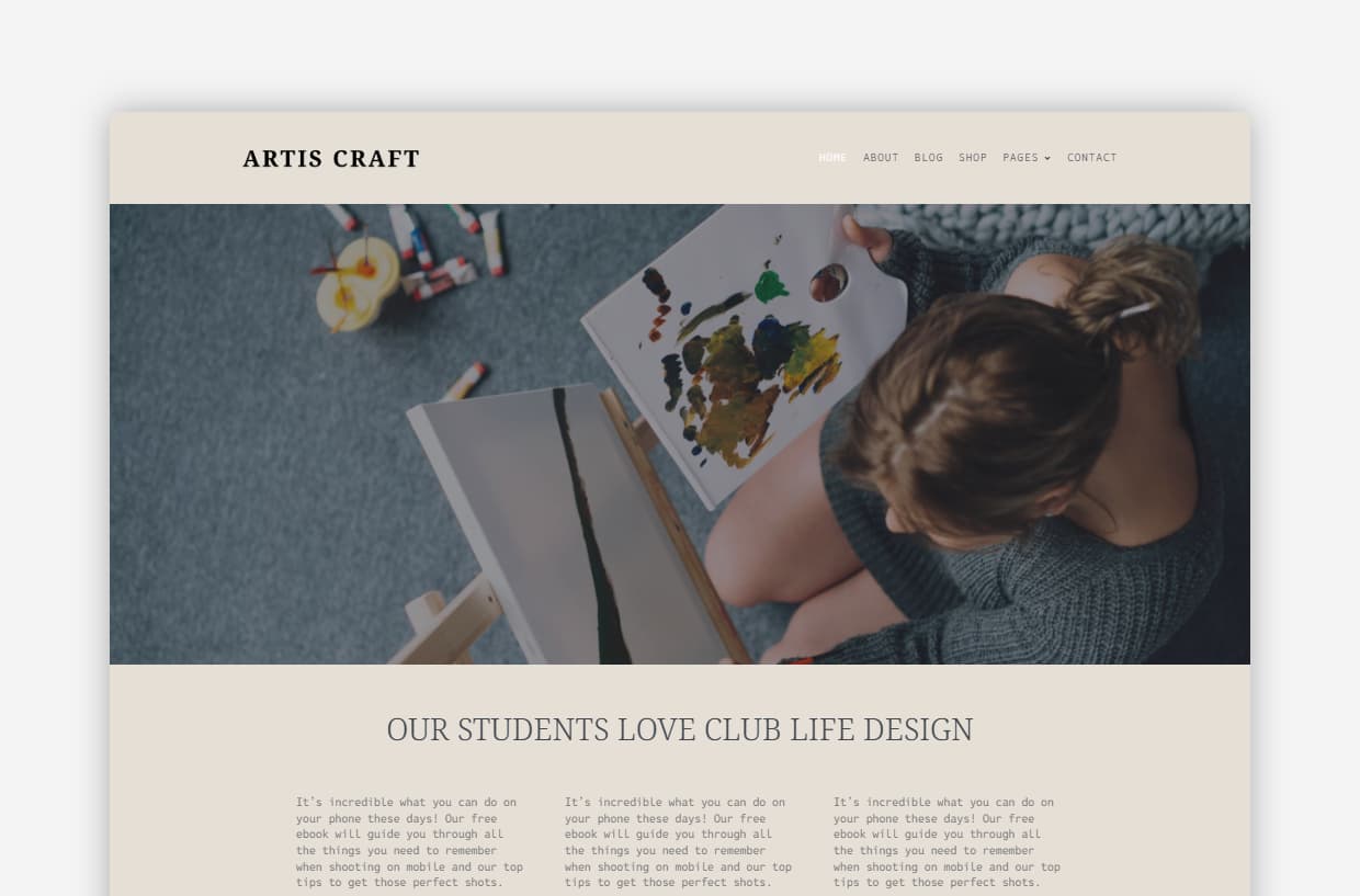 Artis Craft – Best Art WordPress Theme