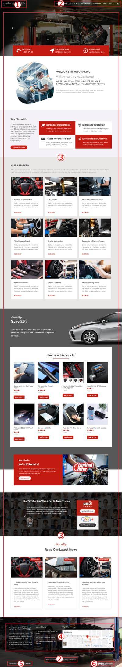 Auto Racing WordPress Theme Documentation