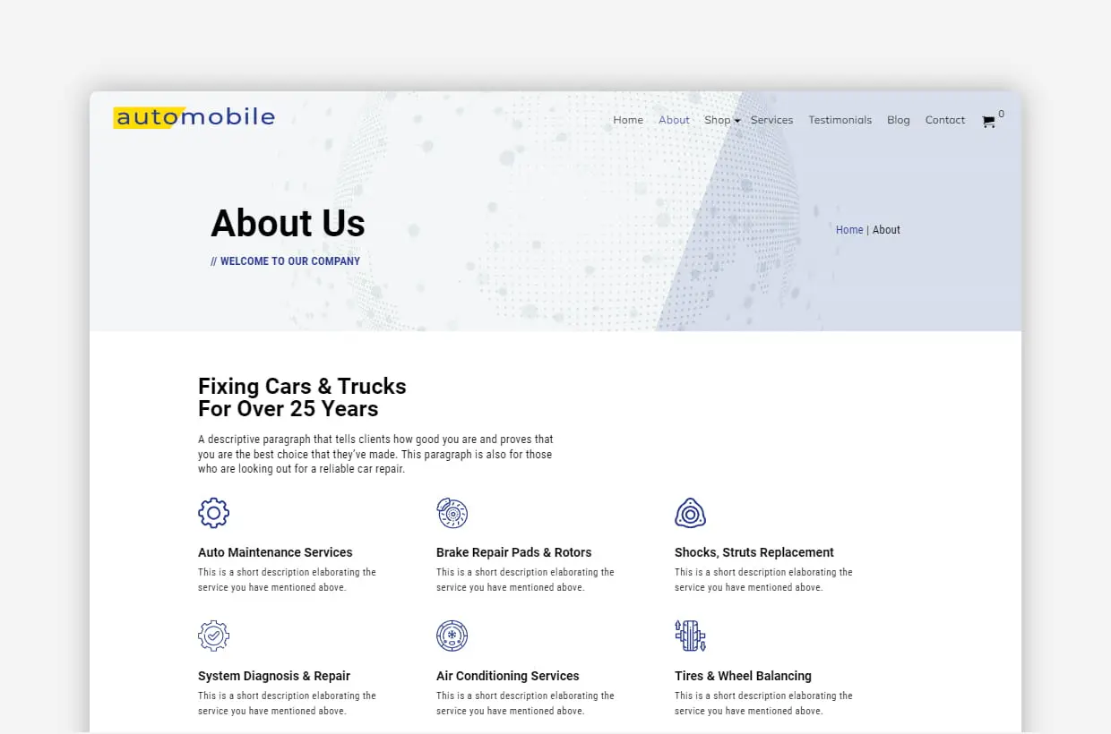premium automobile wp theme