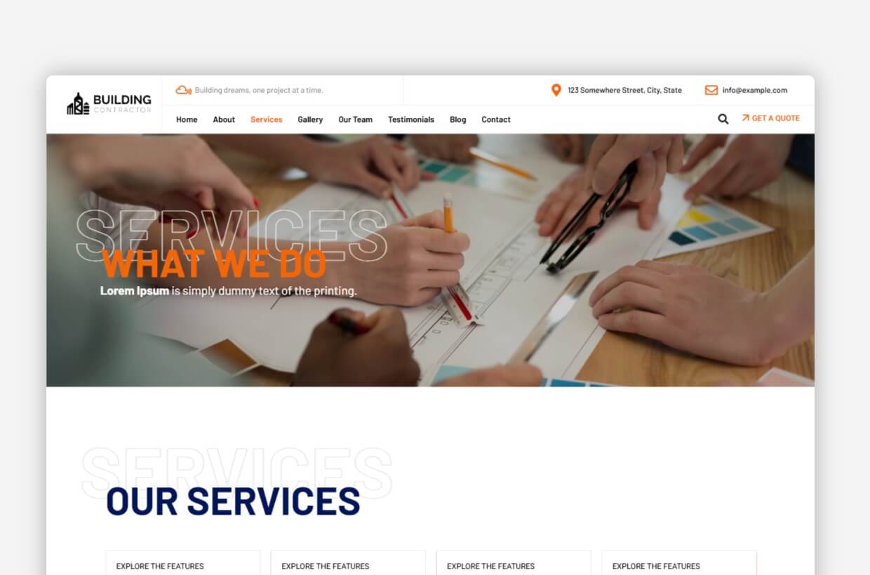 Building Contractor WordPress Template