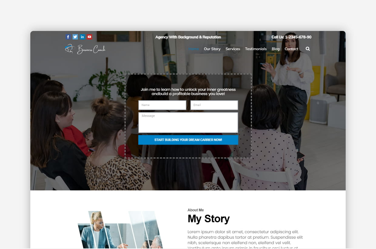 Business Coach WordPress Theme : Business Coach Pro