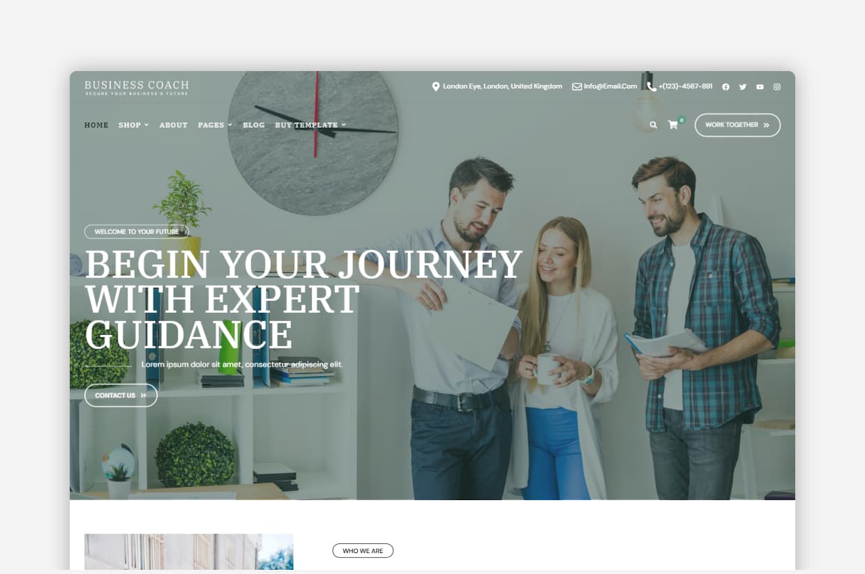 Business Coach WordPress Theme