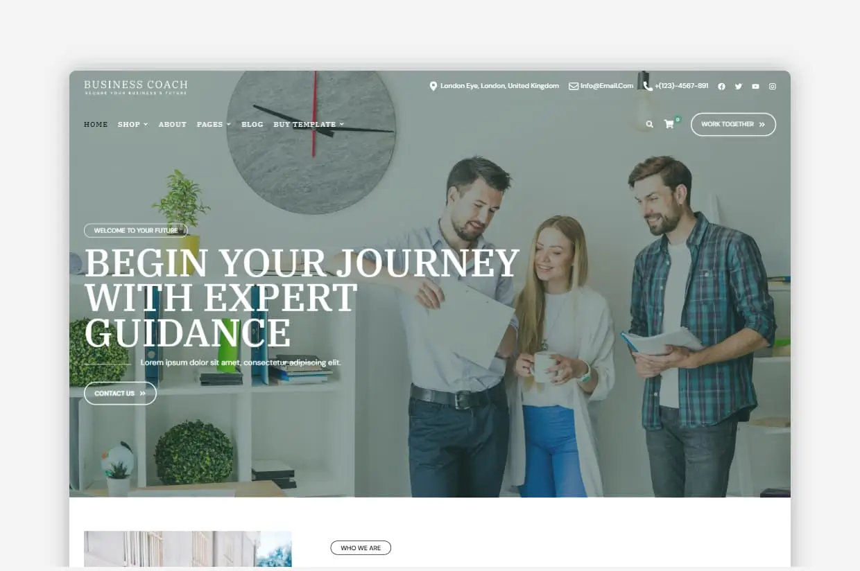 Business Coach: Professional theme for a coach