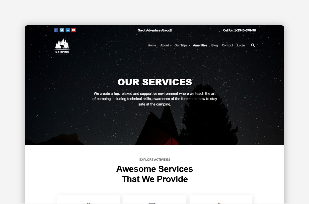 Camping WP Template